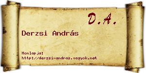 Derzsi András névjegykártya