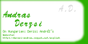 andras derzsi business card